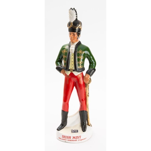 501 - An Irish Mist decanter in the form of a soldier in the Irish Brigade- Austrian Army, 49cm high