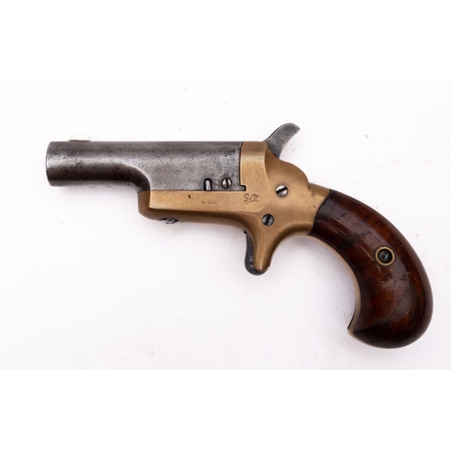 640 - A Colt  Derringer.41 calibre rimfire pistol, the 2 1/12 inch  swing out barrel signed 'Colt' to the ... 