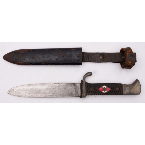 660 - A Third Reich Period Hitler Youth Dagger, maker Hartkoff & Co, Solingen, the straight single edge bl... 