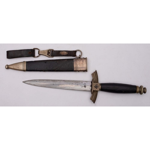 662 - A Third Reich Period Luftwaffe DLV Flyers Dagger , maker SMF, Solingen, the  straight double edge bl... 