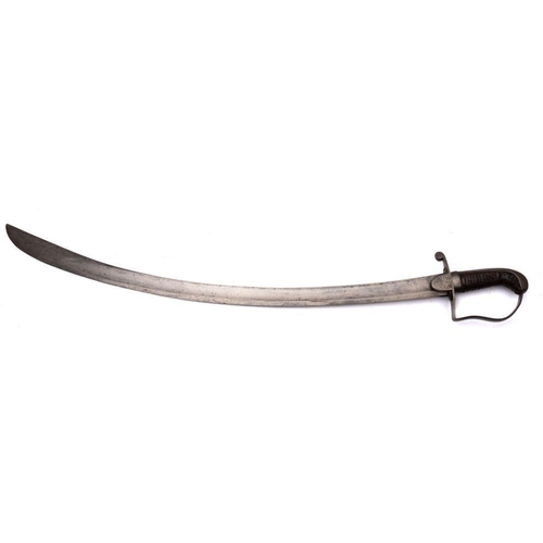 670 - A British 1796 Pattern Light Cavalry Trooper's sword, the curved ingle edged, single fuller blade  o... 