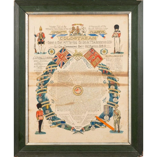 798 - A framed militaria group for Corporal  George Ambrose Yates, No.1962 3rd  Battalion Coldstream Guard... 