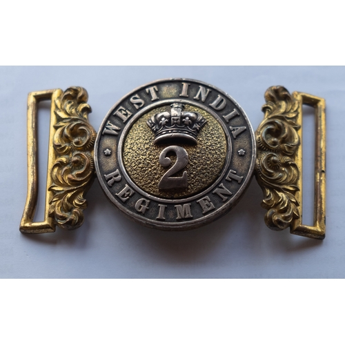 738 - A Victorian 2nd Battalion West India Regiment waist belt clasp,