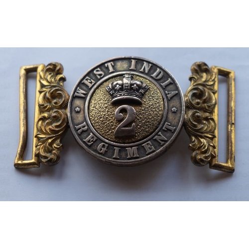 738 - A Victorian 2nd Battalion West India Regiment waist belt clasp,