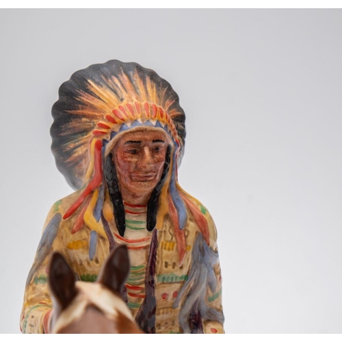 518 - Beswick; Mounted Indian model 1391, height 21 cm.
