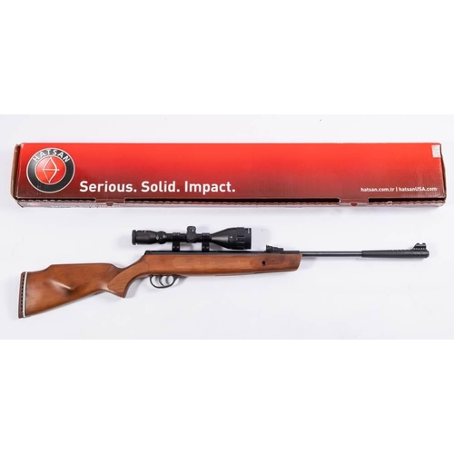 579 - A Hatsan 1000X .177 calibre air rifle, serial number 0414 02510. with moderator and wooden stock, to... 