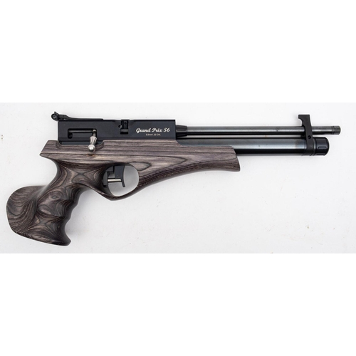584 - A Brocock Grand Prix S6 .22 calibre PCP air pistol: serial number 'S/N B29620216', black finish with... 
