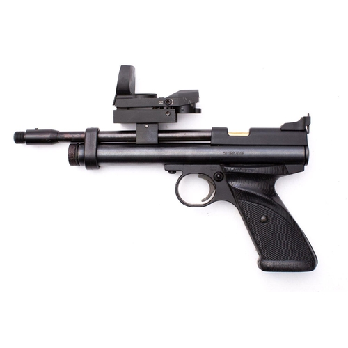 591 - A Crossman Model 2240 .22 calibre CO2 air pistol  serial number ' '511803068', black frame with two ... 