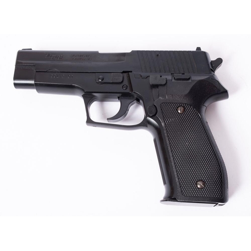 596 - A Kien Well (Taiwan) Sig Saver P226 Airsoft 6mm BB Gun, together with instructions in original case.