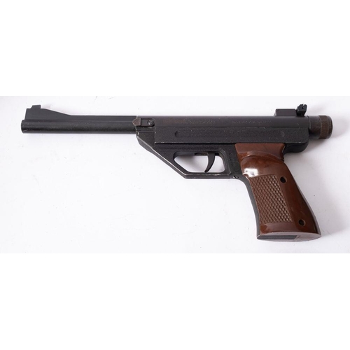 611 - A Hammerli Sparkler Mod RD .177 calibre CO2  air pistol, serial number 03056, with brown plastic two... 