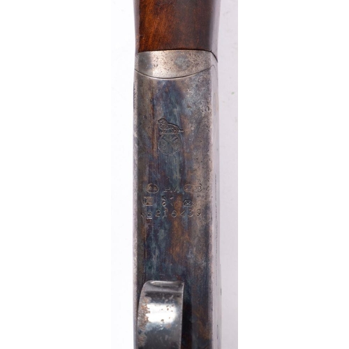 628 - An AYA Model Cosmos 20 bore single barrel hammer shotgun, serial number '216439', plain 28 1/4 inch ... 