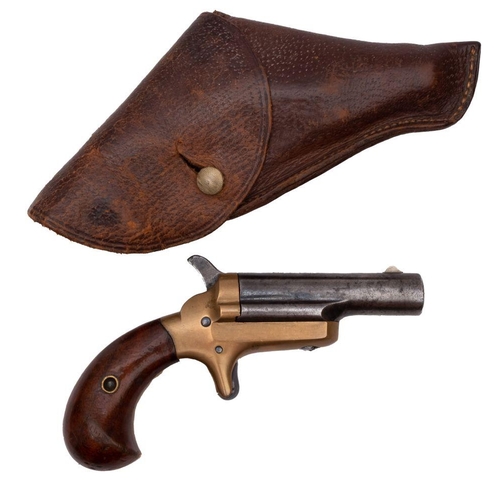 640 - A Colt  Derringer.41 calibre rimfire pistol, the 2 1/12 inch  swing out barrel signed 'Colt' to the ... 