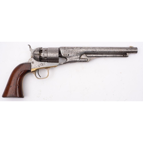 642 - A Colt Model 1851 Navy percussion six shot revolver, serial number L95128 (matching), the 8 inch sig... 