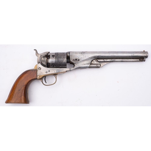 643 - A Reproduction  Colt Model 1851 Navy six shot percussion revolver, serial number S329. 34cm long.  *... 