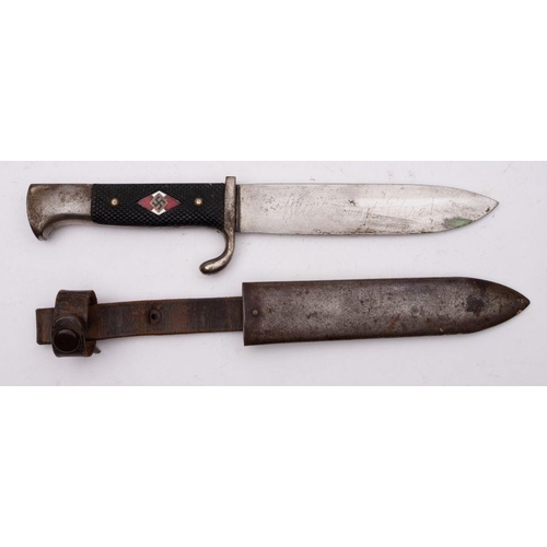 659 - A Third Reich Period Hitler Youth  Dagger, maker Gottlieb Hammesfahr, Solingen, the straight singe e... 