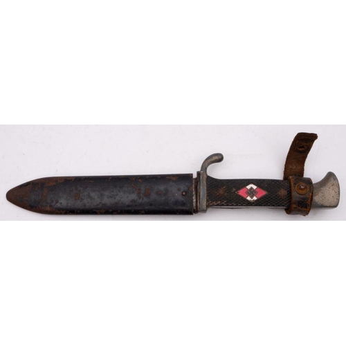 660 - A Third Reich Period Hitler Youth Dagger, maker Hartkoff & Co, Solingen, the straight single edge bl... 