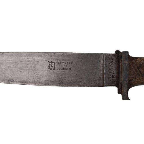 660 - A Third Reich Period Hitler Youth Dagger, maker Hartkoff & Co, Solingen, the straight single edge bl... 