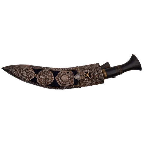 697 - A late 20th century  Kukri, circa 1978, the blade of traditional form with  decoration to  back, ove... 