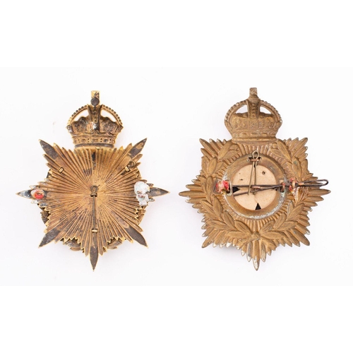 766 - The Devonshire Regiment Officer's Helmet plate circa 1908-1914' King's crown star pattern with laure... 