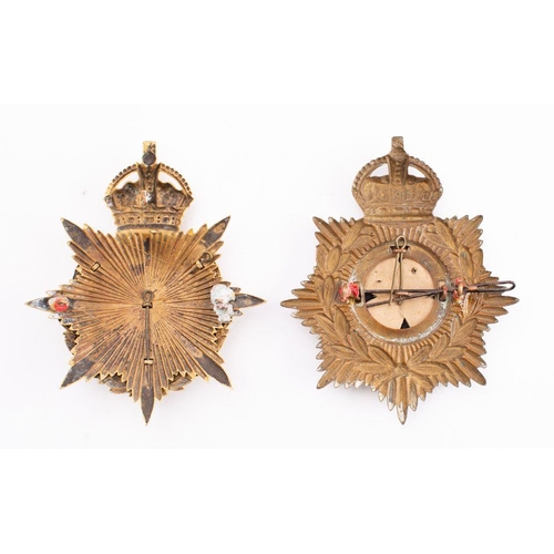 766 - The Devonshire Regiment Officer's Helmet plate circa 1908-1914' King's crown star pattern with laure... 