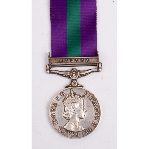 777 - An Elizabeth II General Service Medal to '22978992 Sgt D McNeill RAEC' with Malaya clasp.