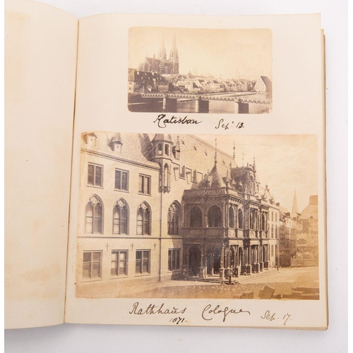 972 - A small holiday/touring album of  photographs of Germany and Austria, dated 1871-73, containing over... 