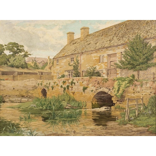 137 - Leonard Brooks (British, 20th century school) Somerton Mill, Oxfordshire signed Len Brooks lower rig... 