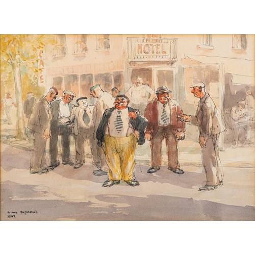 147 - *Roland Batchelor (British, 1889-1990) The Day Out Watercolour on Card 33 x 25 cm Signed lower left