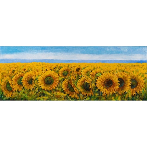 153 - Carl Scanes [British, b. 1964] Sunflower, 2003 signed lower right and inscribed verso oil on canvas ... 