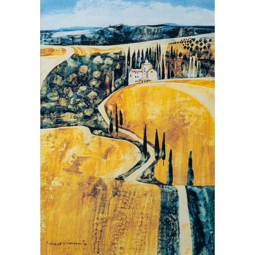 155 - *Michael Morgan (British, b.1928) Two Limited Edition Prints of Morgan's Landscape with Houses  Gicl... 