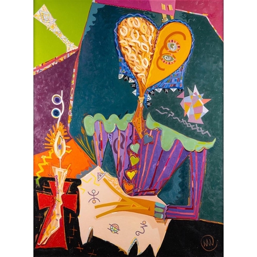 161 - Marjana Wjasnova (Contemporary School) Aenigma monogrammed lower right and bearing further written t... 