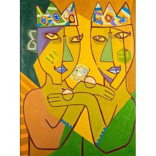 162 - Marjana Wjasnova (Contemporary School) Agape monogrammed lower right and bearing further written tit... 