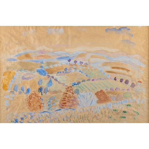 170 - Hein Heckroth (German, 1901-1970) Devonshire landscape inscribed Devonshire for Elsa, 14 Sept 1938 H... 