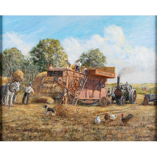 175 - WITHDRAWN LOT     John Hewitt (Cornish, 1922-2006) Haymakers in a field signed with the artist's nic... 