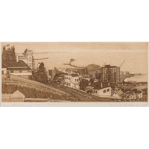 183 - Elizabeth Rooney (1929-2016) From Obelisk, 1979 signed and dated etching 14 x 30cm