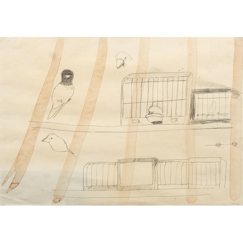 399 - *Mary Newcomb [British, 1922-2008] Study for the cage bird show initialled lower right and further s... 