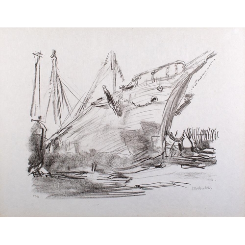 402 - *Oskar Kokoschka (Austrian, 1886-1980) Apulia - Boat shaped like a dolphin (Schiff wie ein Delphin),... 