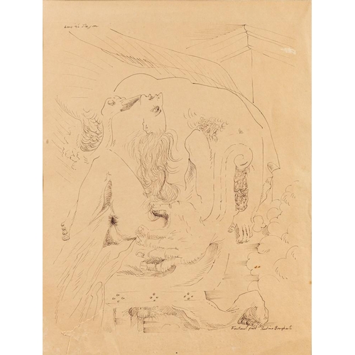 403 - After André Masson (French, 1896-1987) Fauteuil pour Pauline Borghese with printed title inscription... 