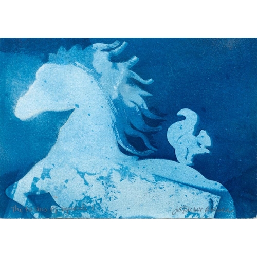 417 - Jo Talbot Bowen (British, Contemporary) Out of the Woods Double sided watercolour 30 x 38cm  togethe... 