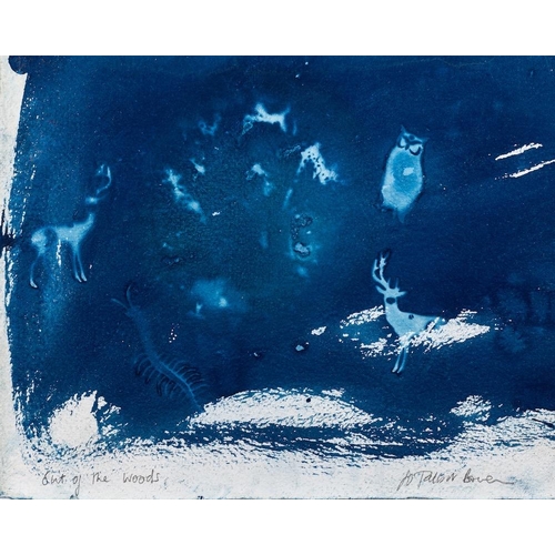 417 - Jo Talbot Bowen (British, Contemporary) Out of the Woods Double sided watercolour 30 x 38cm  togethe... 