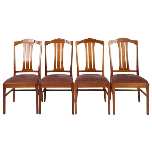 426 - A teak and beechwood extending dining table and four chairs, probably by Parker Knoll, late 20th cen... 