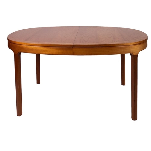 426 - A teak and beechwood extending dining table and four chairs, probably by Parker Knoll, late 20th cen... 