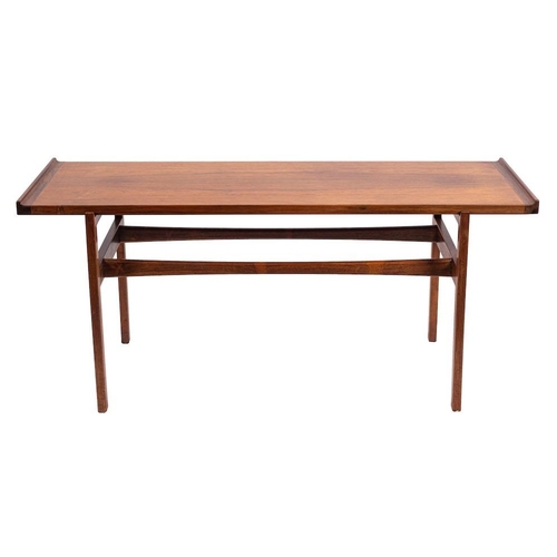 437 - WITHDRAWN LOT   A Danish rosewood console table, by Finn Juhl for Niels Vodder, circa 1950; the rect... 