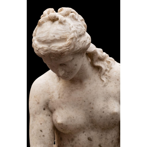 380 - EL von Weber, a marble model of a maiden with a hydria, late 19th century; portrayed as standing, he... 