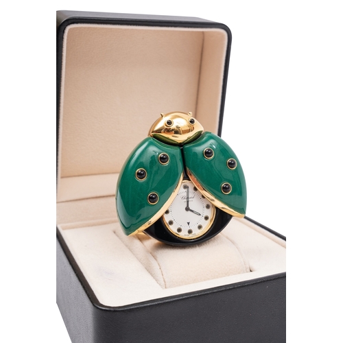 Chopard by de Grisogono ladybird travel clock the green and black