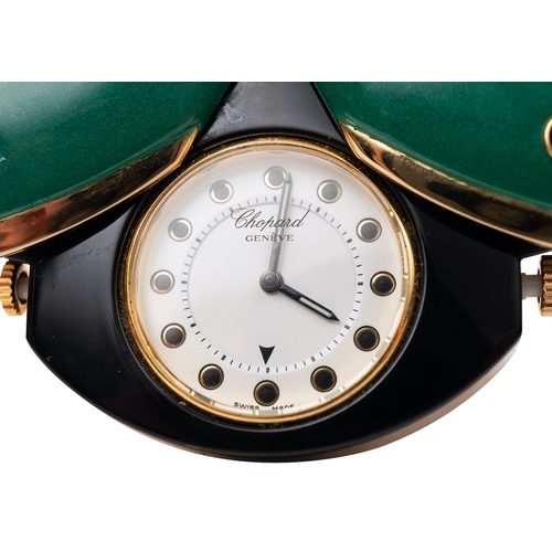 Chopard by de Grisogono ladybird travel clock the green and black