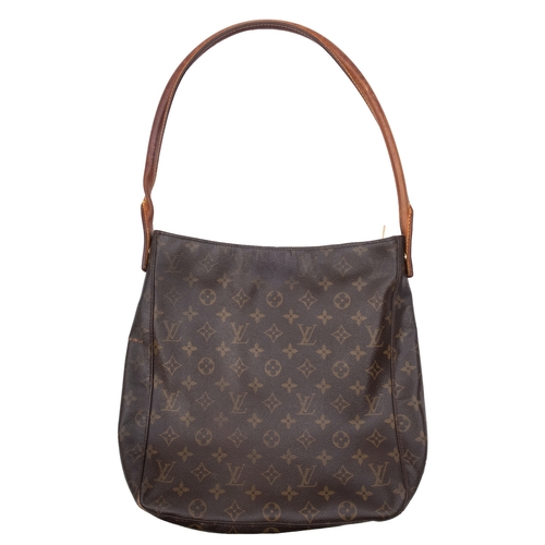 758 - Louis Vuitton. A Loopin monogrammed  handbag, (worn)