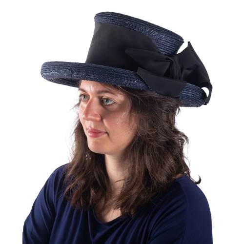 780 - Sandra Phillipps and others. A collection of hats in three boxes, comprising a Seeberger black straw... 