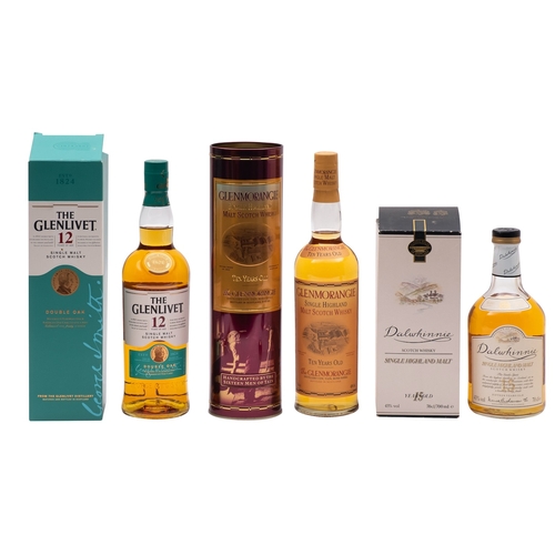 845 - A bottle of Dalwhinnie 15 year Old Single Highland Malt, a bottle of Glenlivet 12 Year Old Single Ma... 