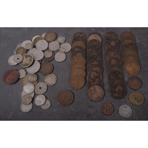 580 - A collection of world coins including silver.